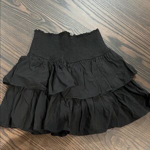 Katie J NYC Black Ruffled Skirt